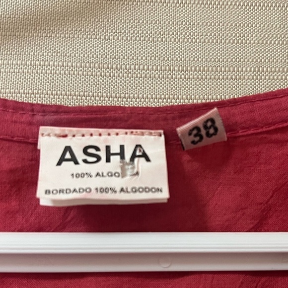 ⚫️ BOGO ASHA red embroidered women’s top size 38 - Picture 5 of 7